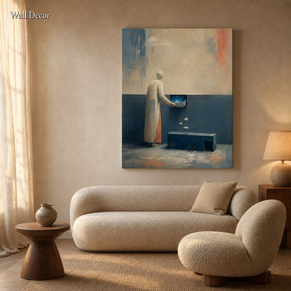 Surrealist Abstract Art With Cosmic Theme For Modern Living Room And Executive Office Decor