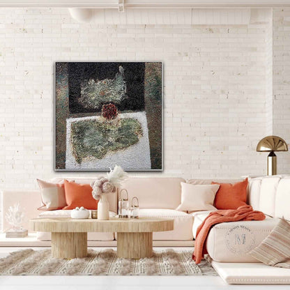 Green and White Texture Paintings for Sale Green and White Minimalist Abstract Canvas Wall Art