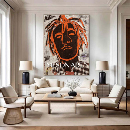 Bold Neo-Street Expressionist Portrait Painting Street Art Pop Canvas