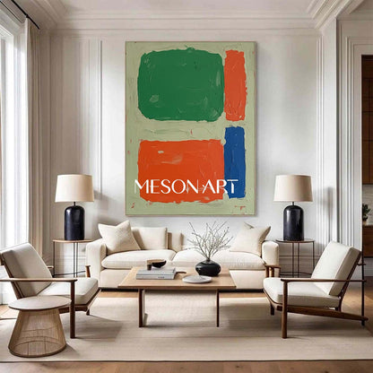 Sage Green abstract Wall Art Vibrant Color Entryway Handmade Canvas