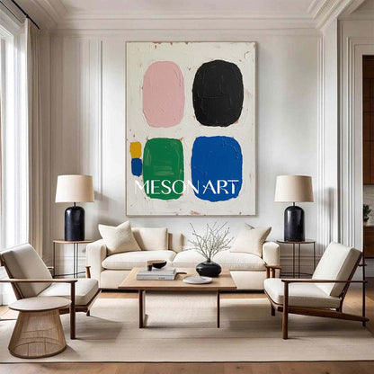 Modern Abstract Canvas Minimalist Colorful Painting Hallway On Sale