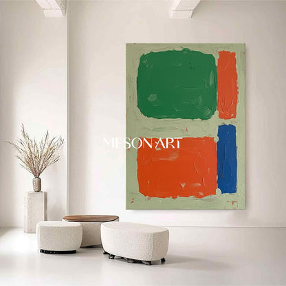 Sage Green abstract Wall Art Vibrant Color Entryway Handmade Canvas