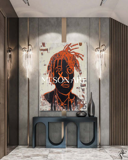 Abstract Expressionism Portrait Painting Framed Wall Art Living Room