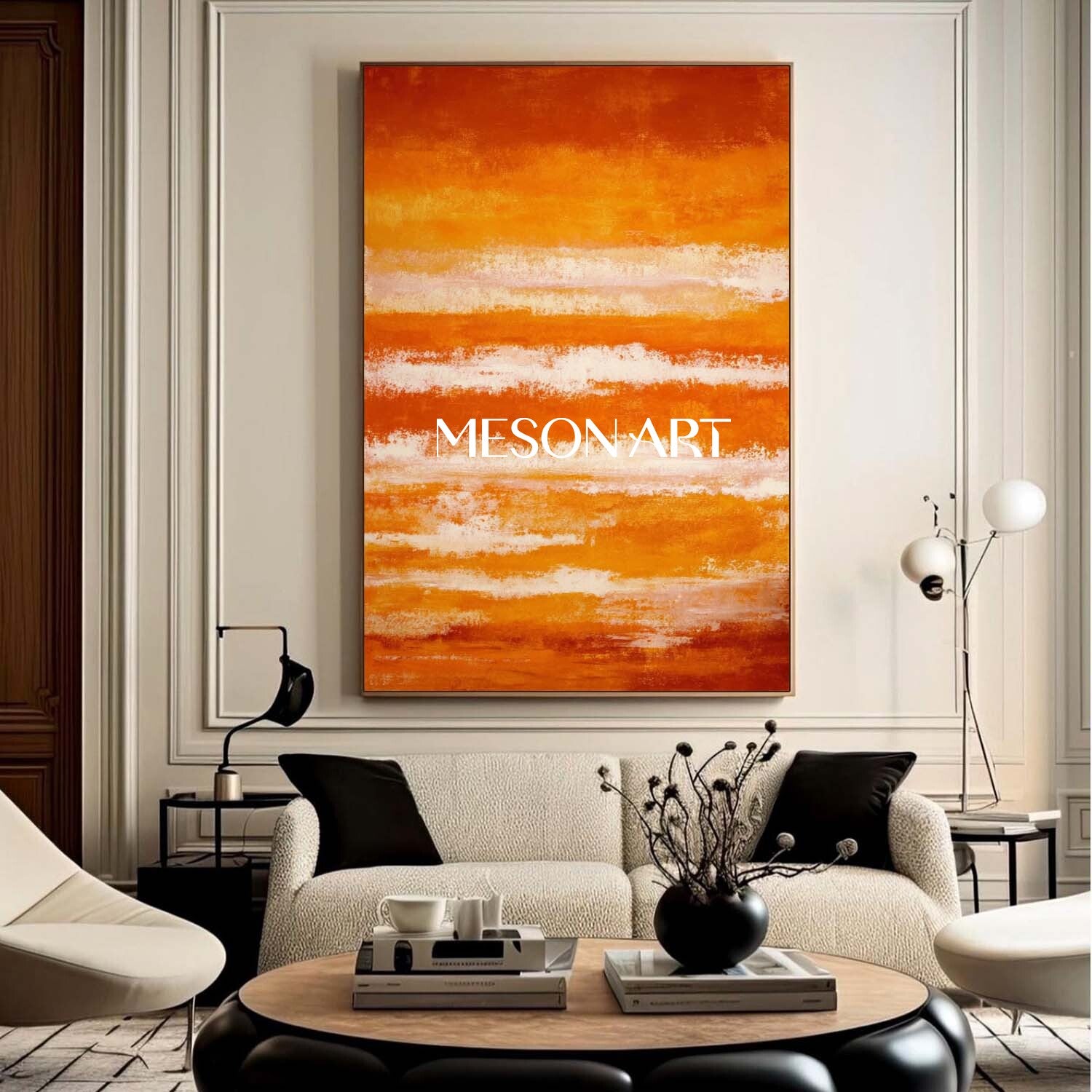 Fall Colors Abstract Painting Large Autumn Canvas Wall Art