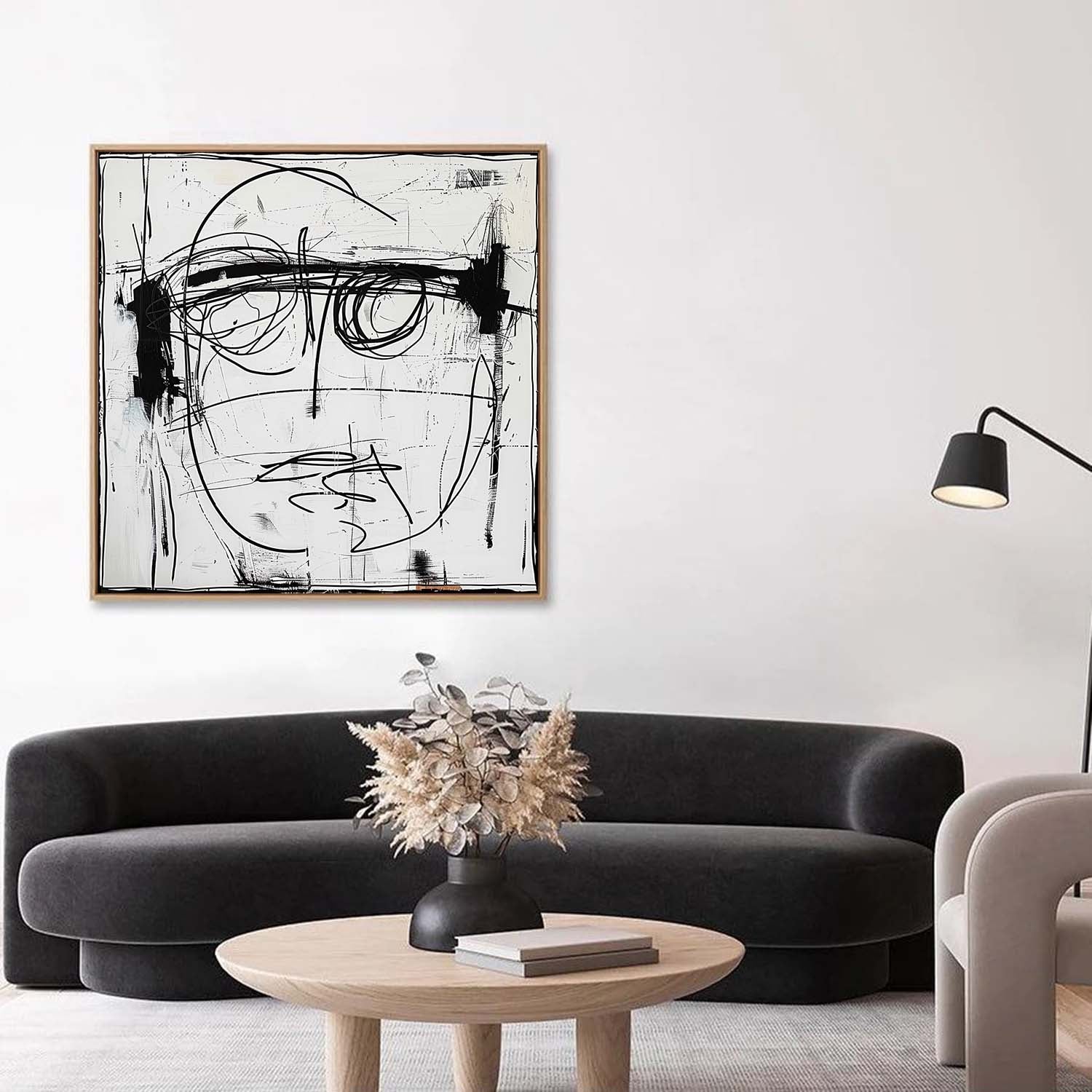 Black Line Cool Abstract Art Graffiti Canvas For Sale Cool Modern Street Graffiti Abstract Wall Art