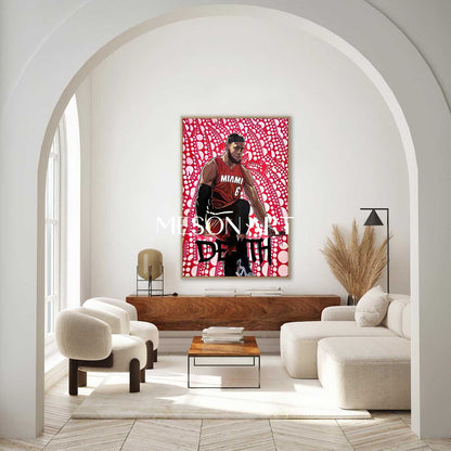 LeBron James Pop Portrait Canvas Art LeBron James Pop Portrait Wall Painting for Sale