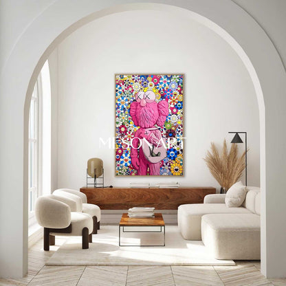 Kwas Pop Portrait Canvas Art Kwas and Haruki Murakami Pop Abstract Wall Paintings for Sale