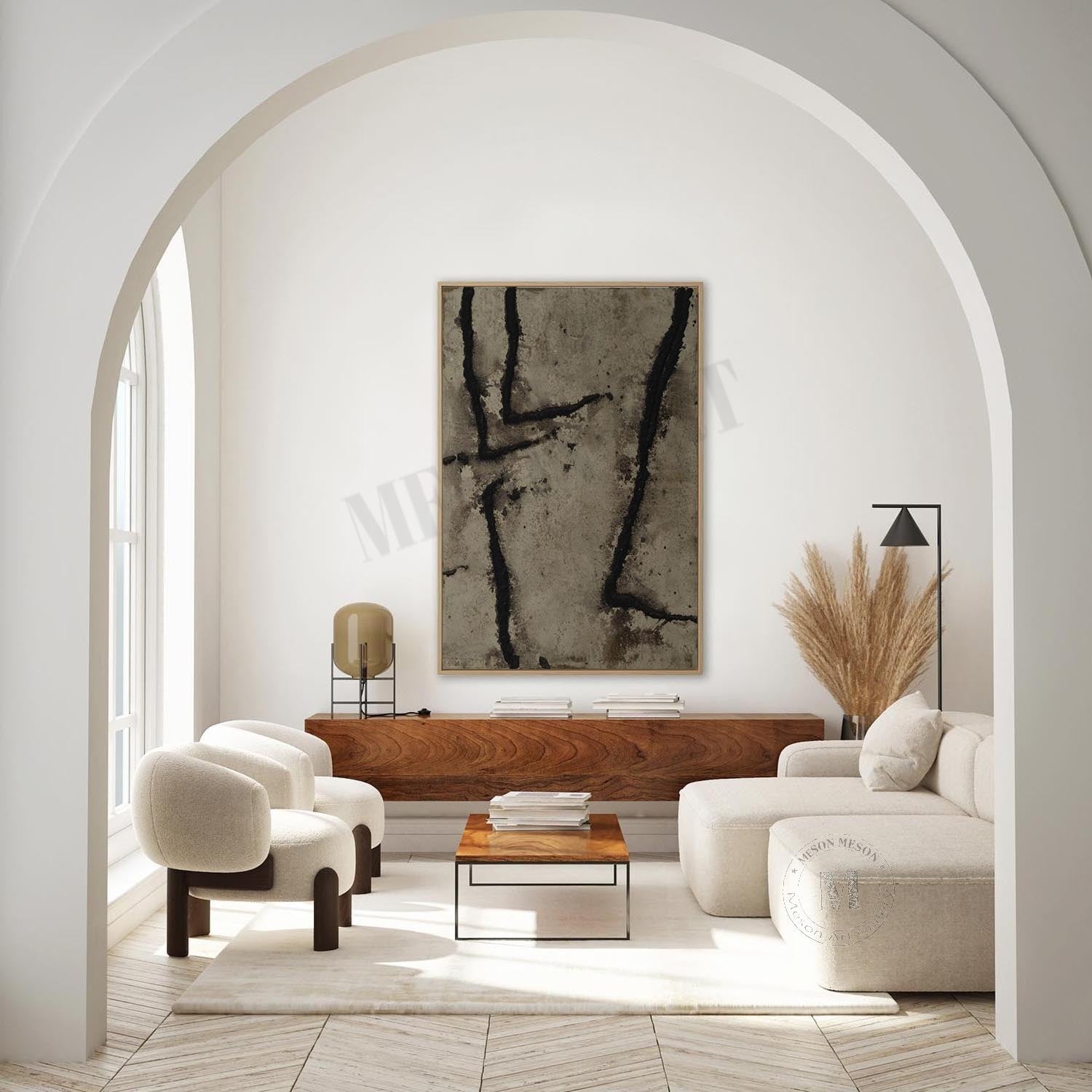 Large 3D Taupe Texture Paintings for Sale Taupe Abstract Canvas Wall Art Decor