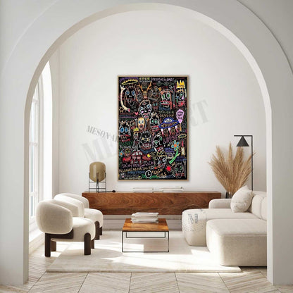 Funny abstract graffiti abstract art abstract line graffiti painting funny graffiti wall art decor