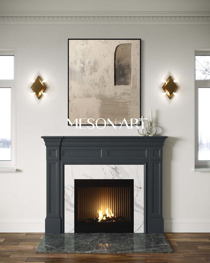 Large 3D Sand Wall Art Decoration Sand Texture Painting Sand Abstract Canvas Art