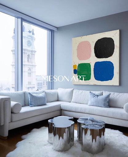 Contemporary Minimalist Acrylic Large Painting Office Wall Art On Sale