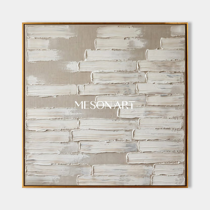 Minimalist Abstract Wall Art With Textured Relief For Modern Living Room Decor