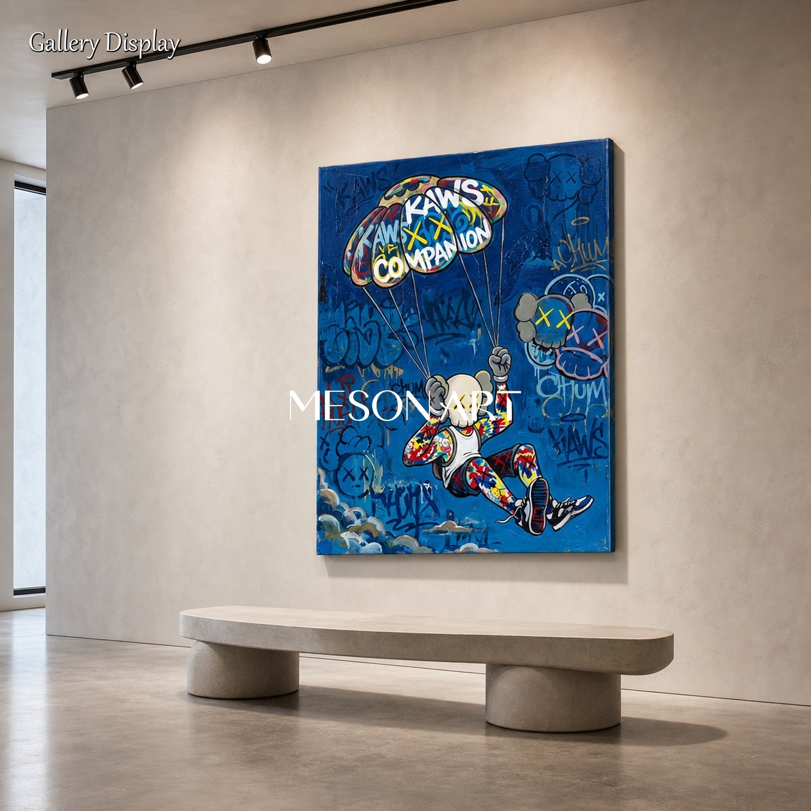 Pop Art Graffiti Painting With Iconic Character For Modern Living Room Decor