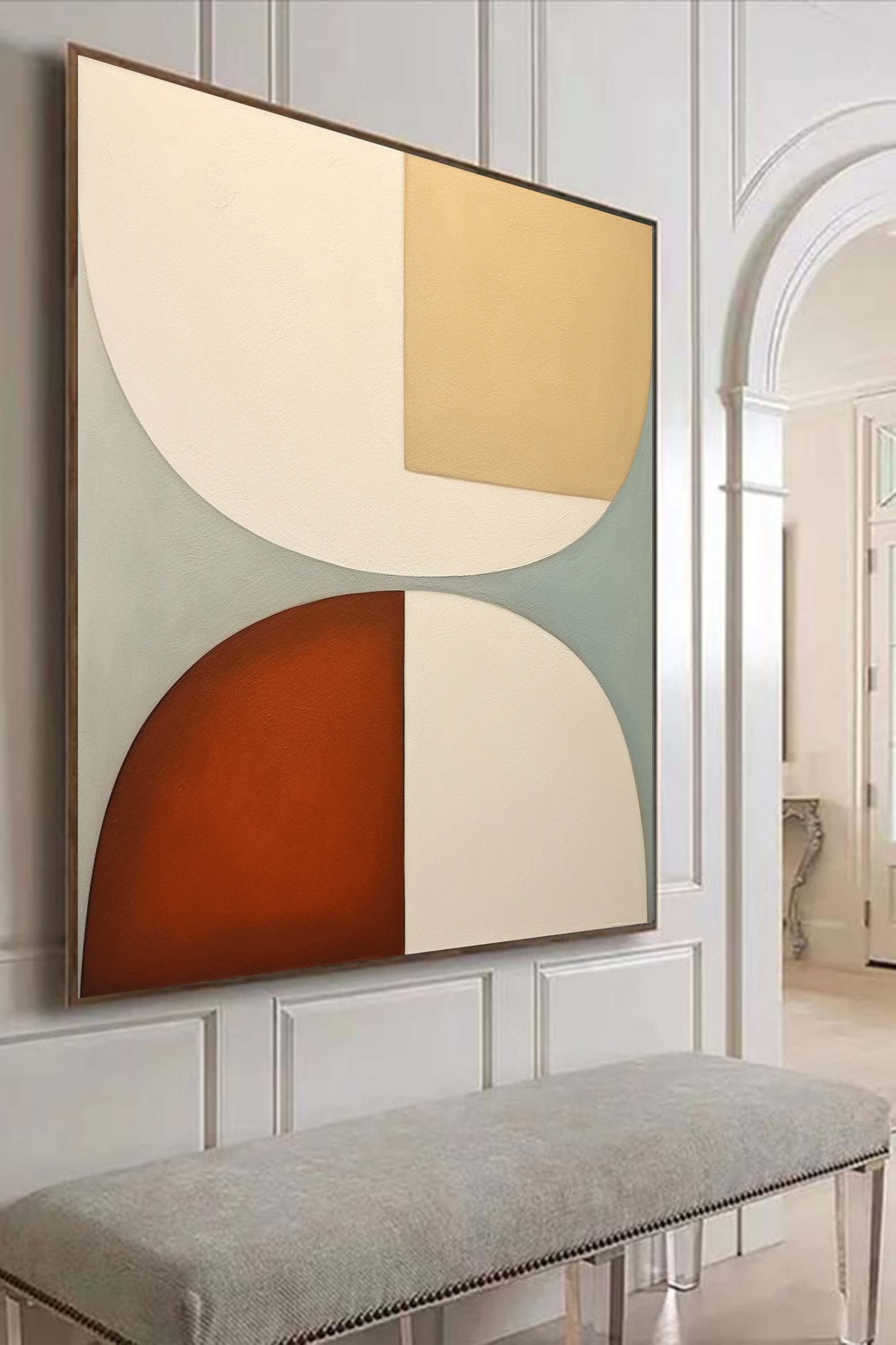 Modern Minimalist Wall Art Beige Minimalist Abstract Painting Beige Oil Painting Modern Abstract Art