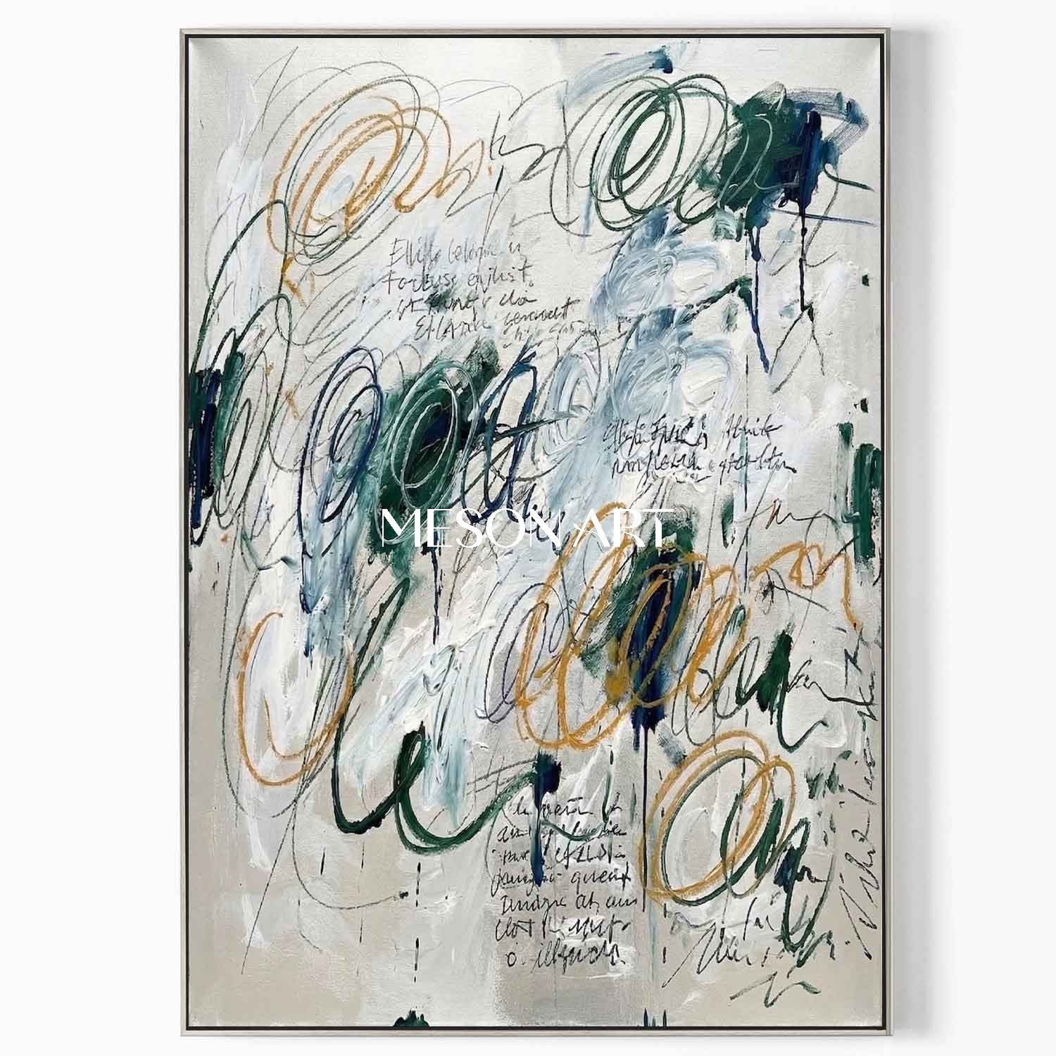 Large Original Scribble Abstract Oil Painting Large Texture Canvas Art