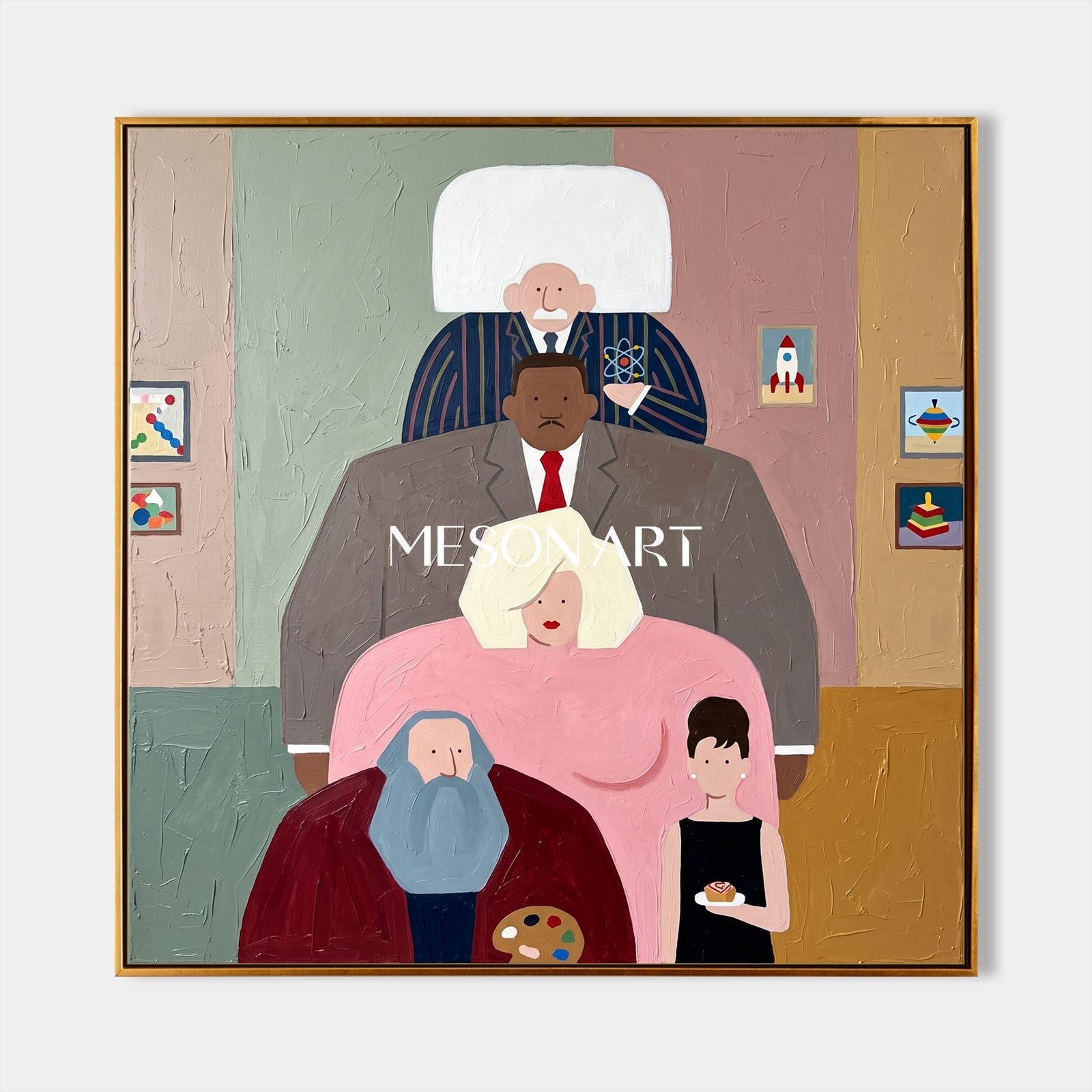 Minimalist Art Painting Of Creative Figures For Modern Home Decor