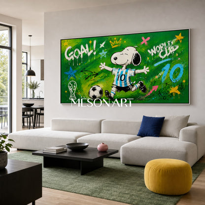 Snoopy World Cup Graffiti Art For Kids Room And Living Space Decor