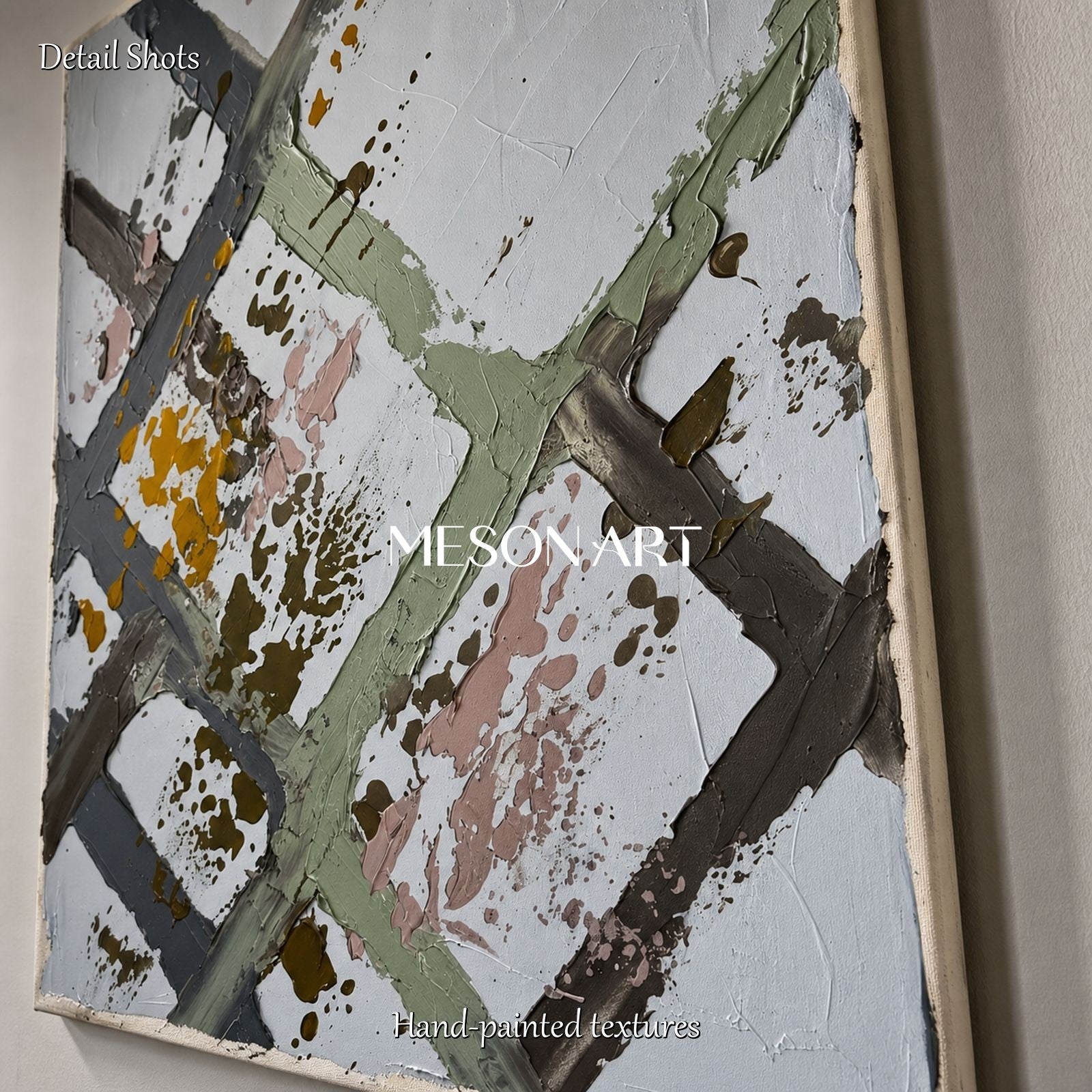 Minimalist Abstract Art With Soft Brushwork For Modern Living Room Decor