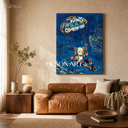Pop Art Graffiti Painting With Iconic Character For Modern Living Room Decor