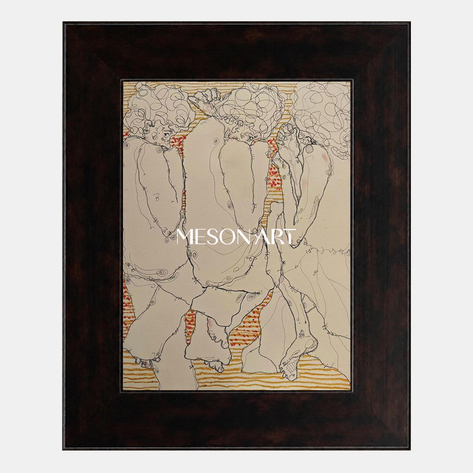 Abstract Figure Art In Beige And Brown Tones With Soft Brushwork For Modern Home Decor