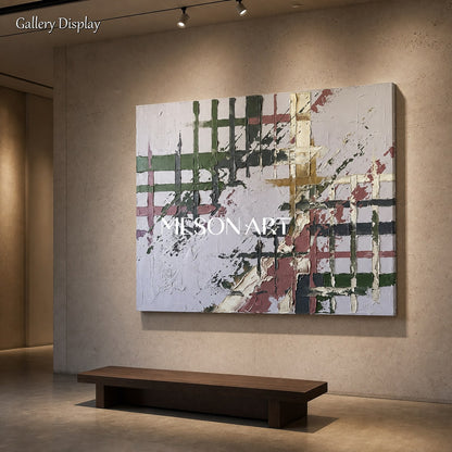 Minimalist Geometric Abstract Art With Textured Relief For Modern Living Room Decor