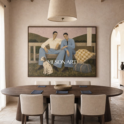 Minimalist Figurative Art With Earthy Tones For Living Room And Bedroom Decor