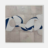Large Gray Minimalist Abstract Art Gray Minimalist Oil Painting on Canvas Wabi Sabi Wall Art