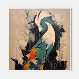 Abstract Parrot Wall Painting Hand Painted Parrot Oil Painting Interesting Parrot Canva Cute Pop Art