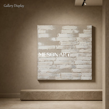 Minimalist Abstract Wall Art With Textured Relief For Modern Living Room Decor