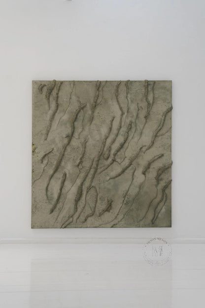 Large 3D Taupe Minimalist Texture Painting Taupe Abstract Canvas Wall Decor Art for Sale