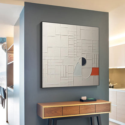 Large White Plaster Abstract Wall Art White Texture Wall Painting White Minimalist Canvas Wall Art