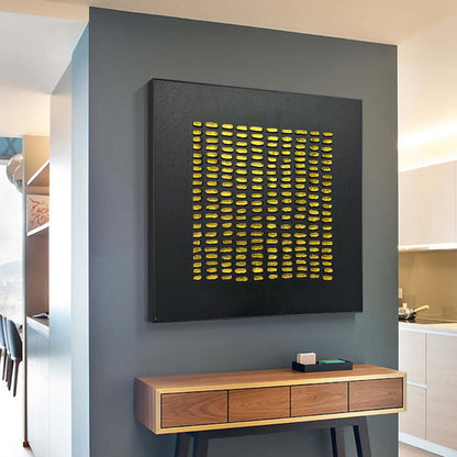 Large Black and Gold Abstract Textured Painting Black and Gold Abstract Art for Sale Black and Gold Minimalist Canvas Wall Art