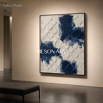 Minimalist Geometric Abstract Art With Textured Relief For Modern Living Spaces