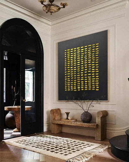 Large Black and Gold Abstract Textured Painting Black and Gold Abstract Art for Sale Black and Gold Minimalist Canvas Wall Art