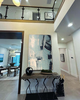 Blue and Black Texture Wall Painting Minimalist Canvas Abstract Art Living Room Minimalist Wall Decor
