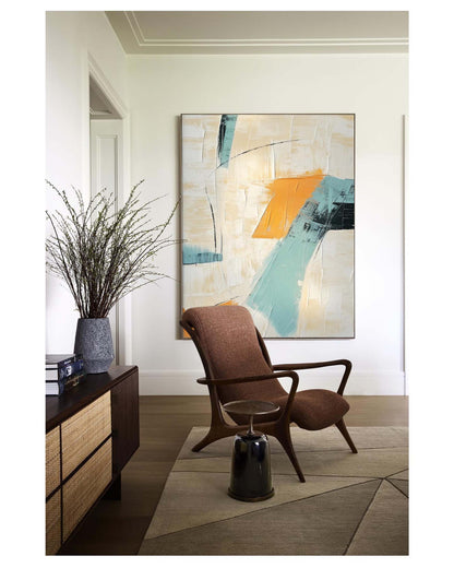 Beige and Blue Minimalist Canvas Wall Art Beige and Blue Texture Painting Blue Living Room Minimalist Wall Decor