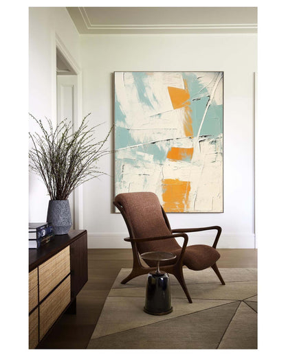 Gray and Blue Minimalist Wall Art Gray and Blue Texture Painting Living Room Minimalist Wall Decor
