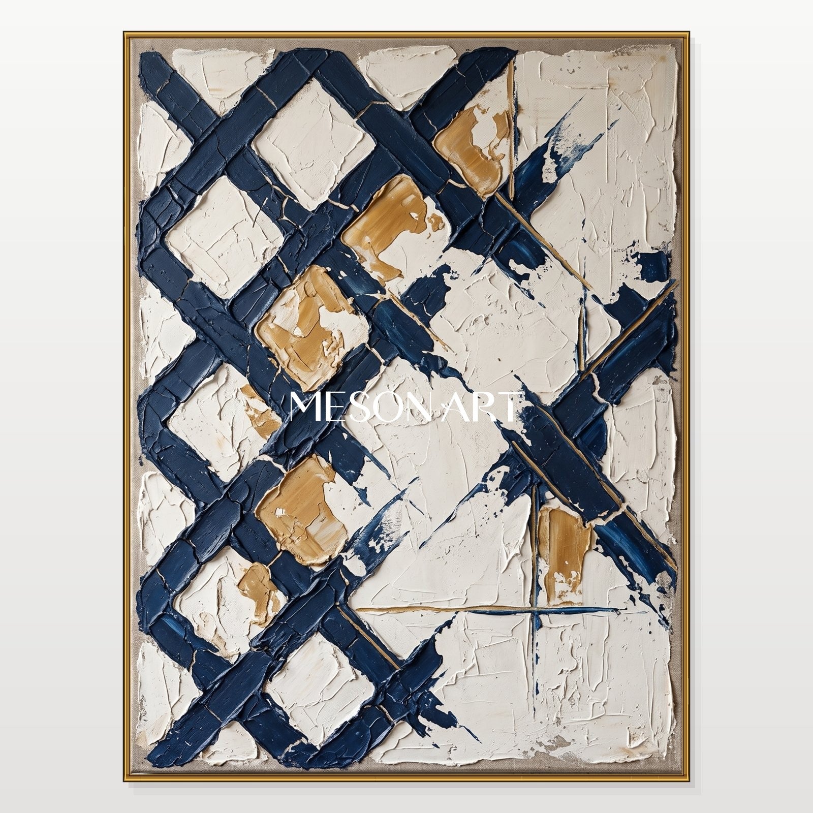 Minimalist Abstract Art With Textured Relief For Modern Living Room Decor