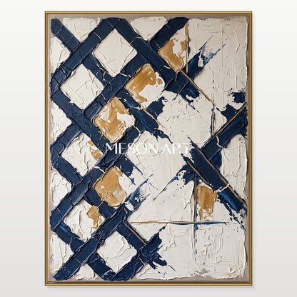 Minimalist Abstract Art With Textured Relief For Modern Living Room Decor