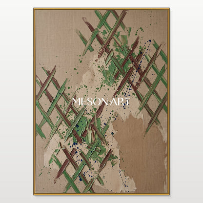 Minimalist Abstract Art With Palette Knife Texture For Modern Living Room Decor