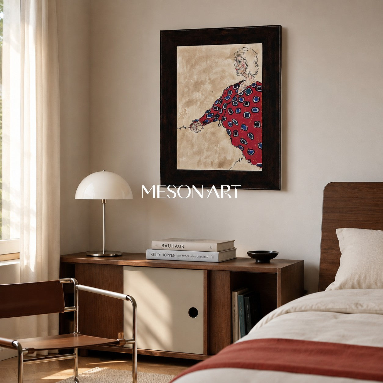 Red And Beige Contemporary Painting Original Artist Statement Artwork Rectangular Wall Decor For Living Room By Mesonart