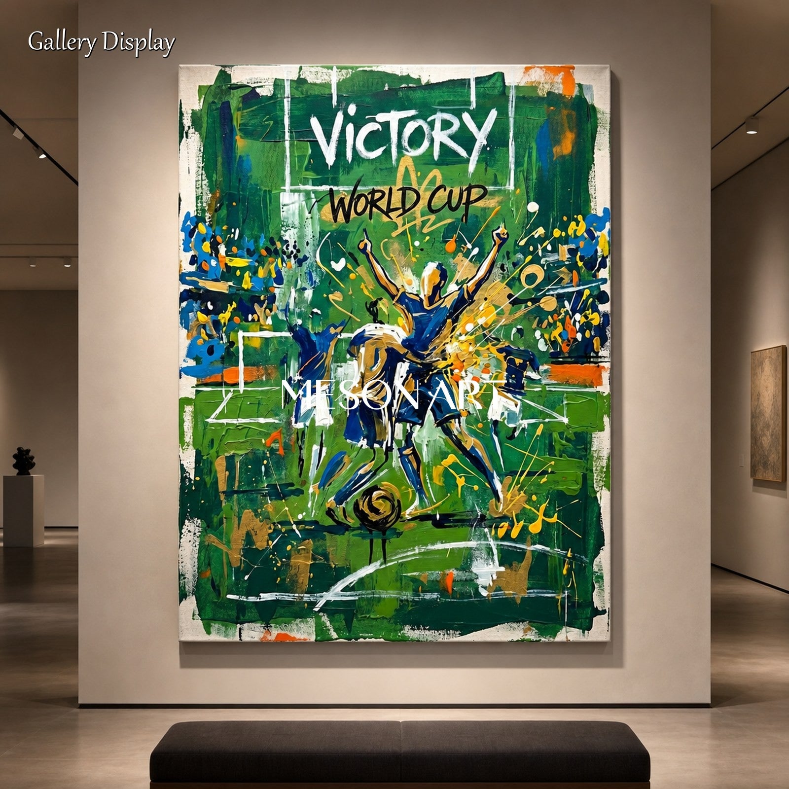 World Cup Victory Painting Modern Sports Wall Art For Living Room And Home Office Decor