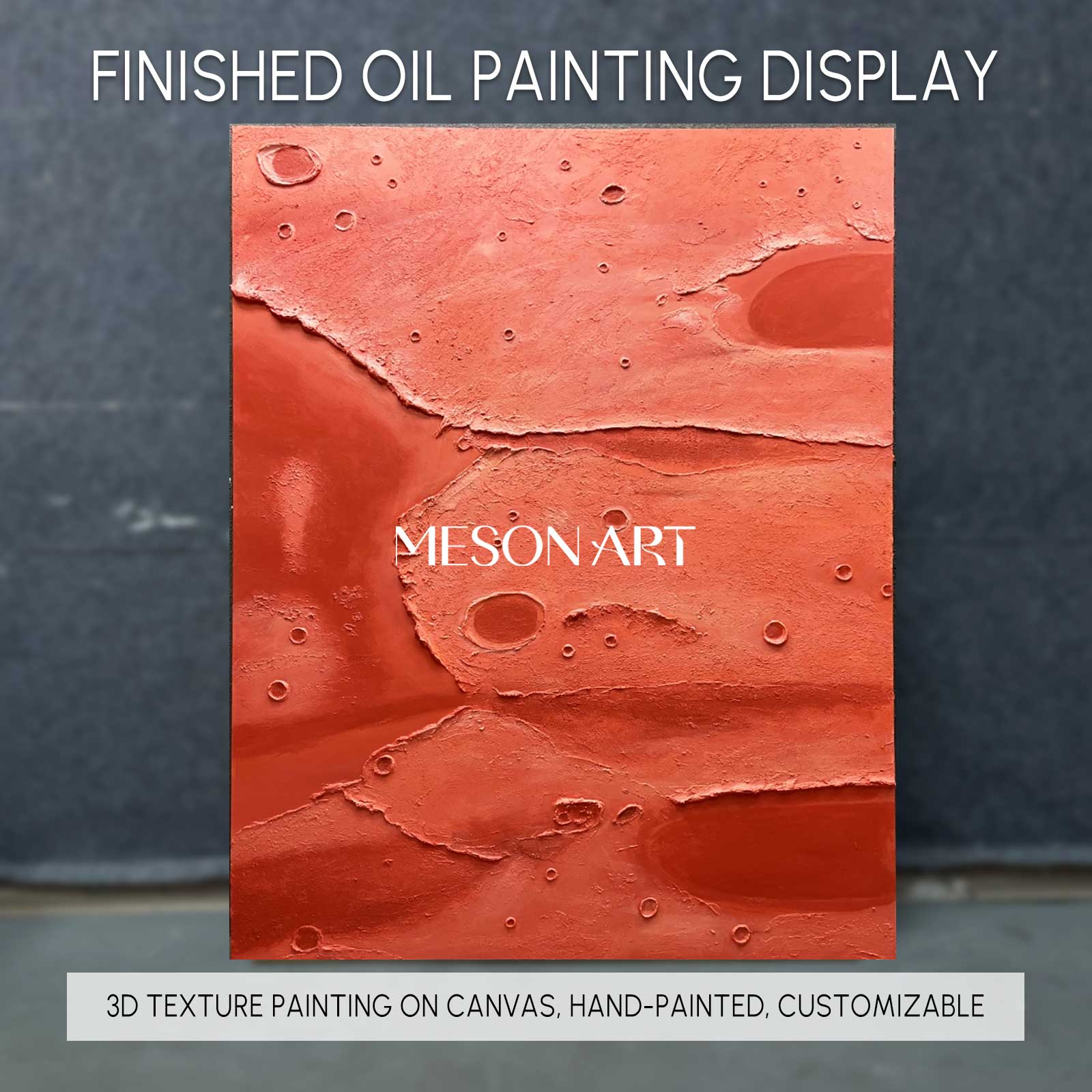 Red Volcanic Rock Oil Painting Red Rock Art On Canvas Red Volcanic Rock Wall Decoration Painting