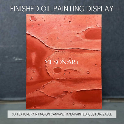 Red Volcanic Rock Oil Painting Red Rock Art On Canvas Red Volcanic Rock Wall Decoration Painting