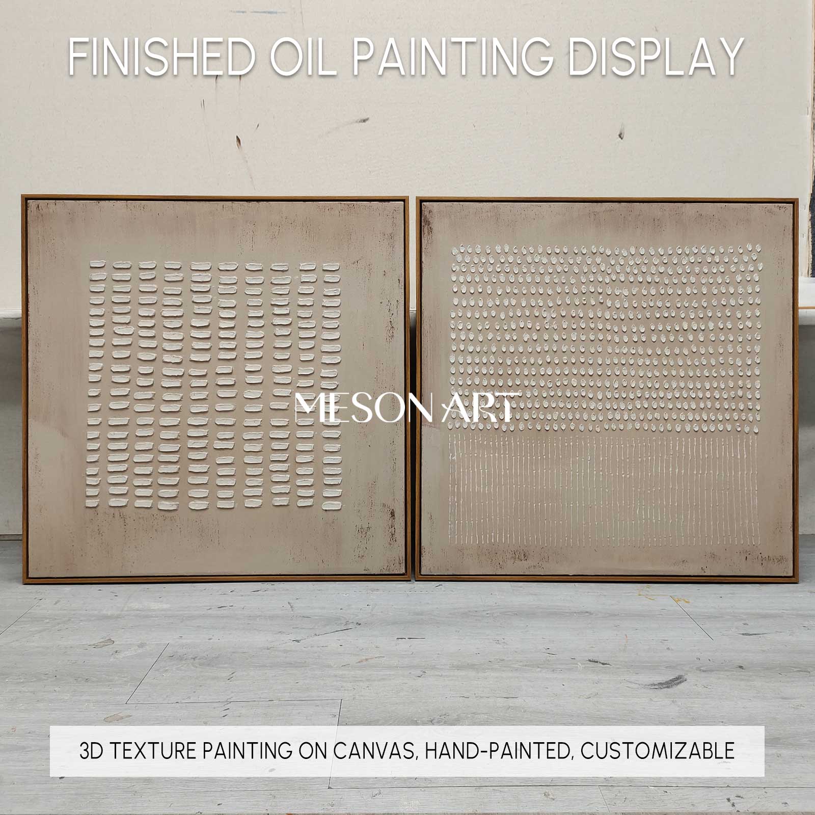Brown Bohemian painting brown wall art 3d texture painting brown abstract art grey taupe wall art decor Brown abstract painting on canvas
