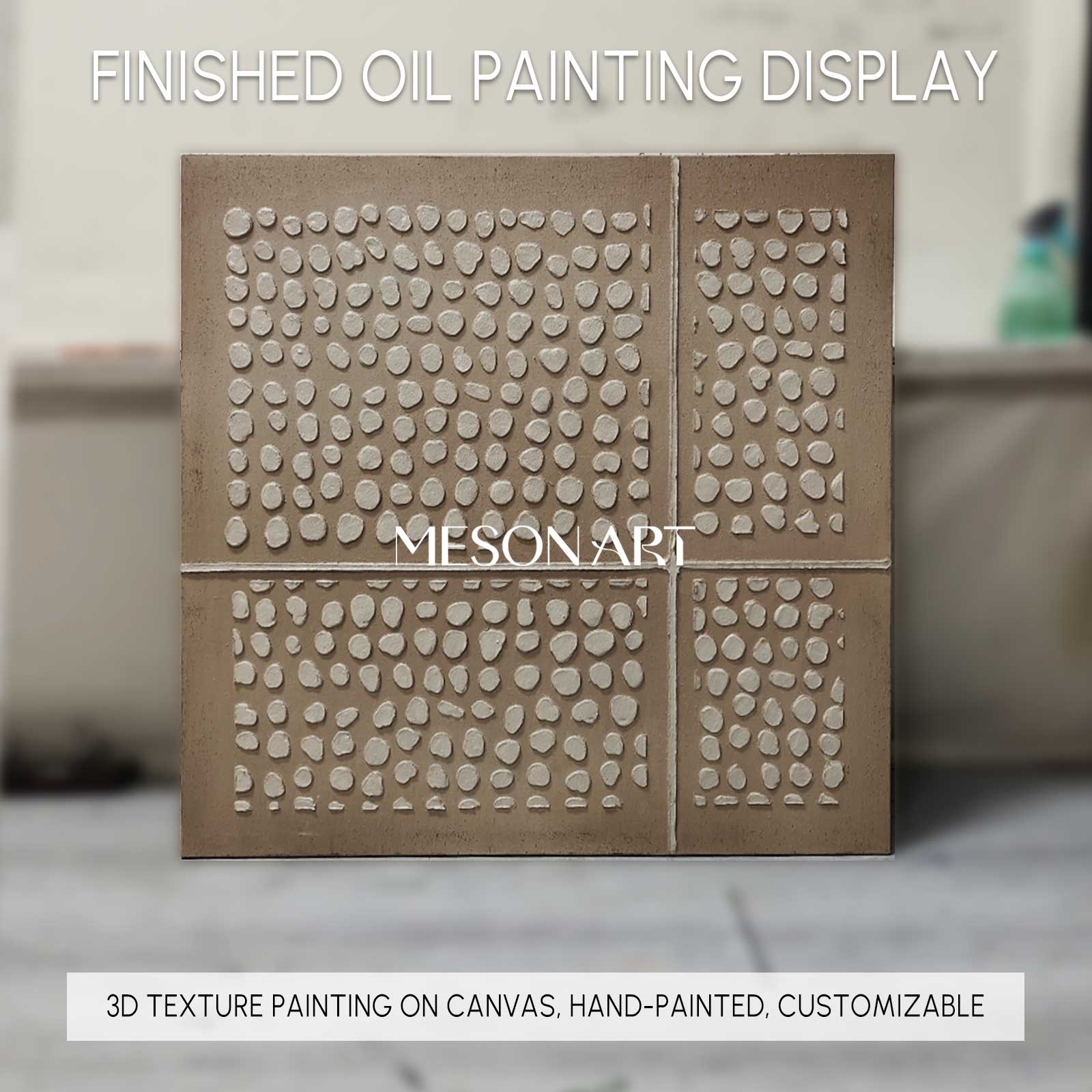 3D heavy texture brown wall art a pair brown abstract art canvas brown minimalist painting Wabi-Sabi Wall Art