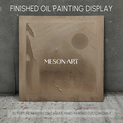 Brown Bohemian painting brown wall art 3d texture painting brown abstract art earth tone wall art Brown grey taupe art painting on canvas