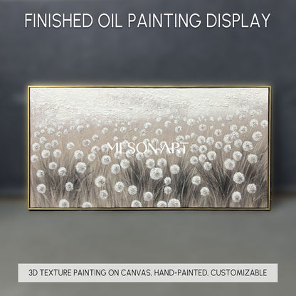 Wabi-Sabi Oil Painting Wabi-Sabi Wall Art Large Textured Canvas Painting Panoramic Plant Decorative Painting