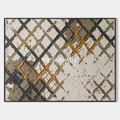 Minimalist Abstract Art With Textured Relief For Modern Living Room Decor