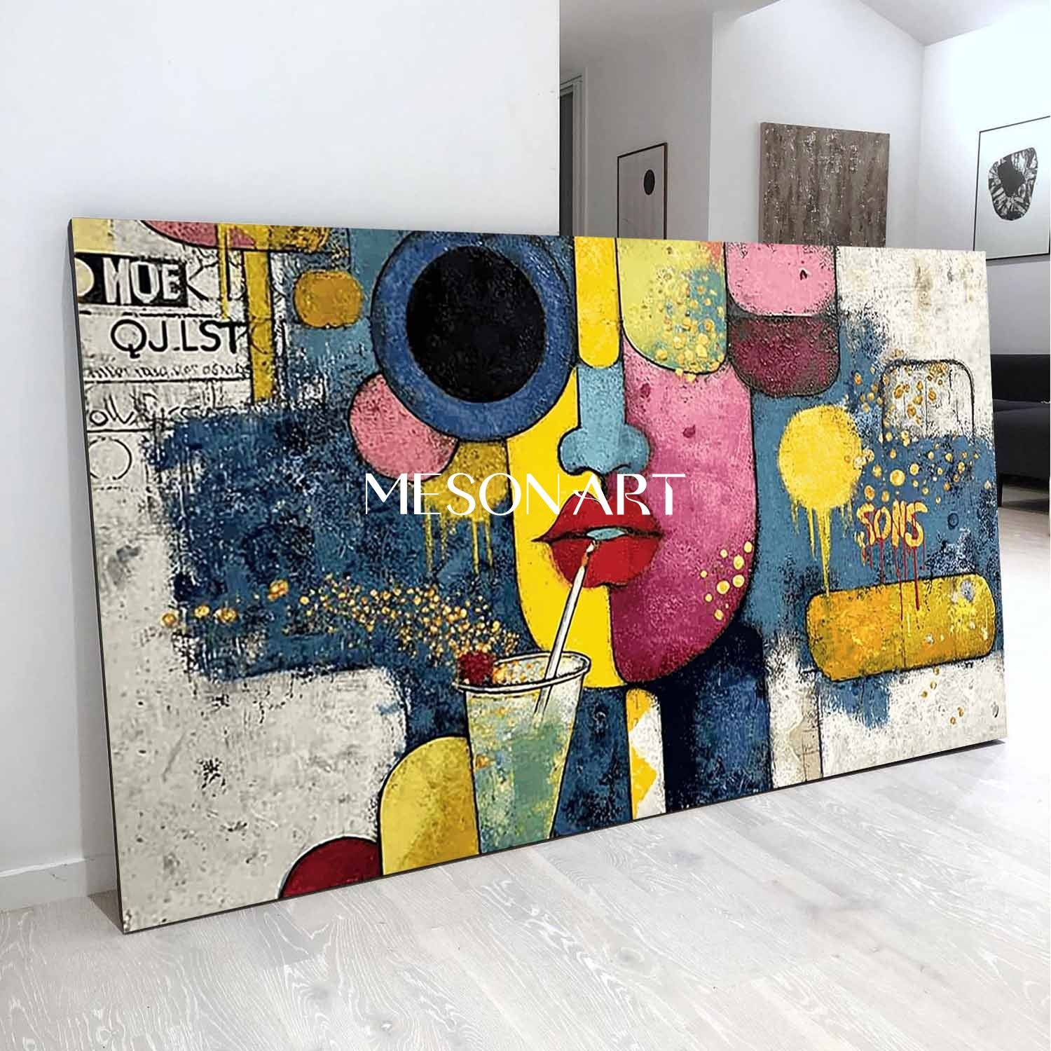 Extra Large Picasso Abstract Canvas Art Picasso Style Paintings Picasso Pop Wall Art Decor For Sale